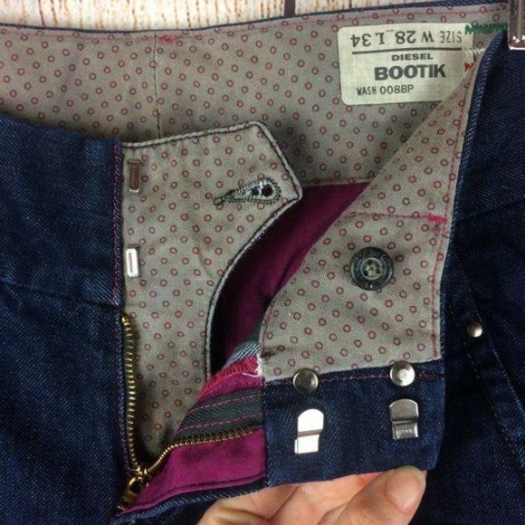 Diesel Women's Size 28 Bootik Wide Leg Cotton Denim Trouser Jeans Made in Italy - Picture 5 of 8